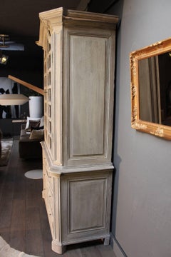 Original Flemisch Glass Cabinet from Early 1800s