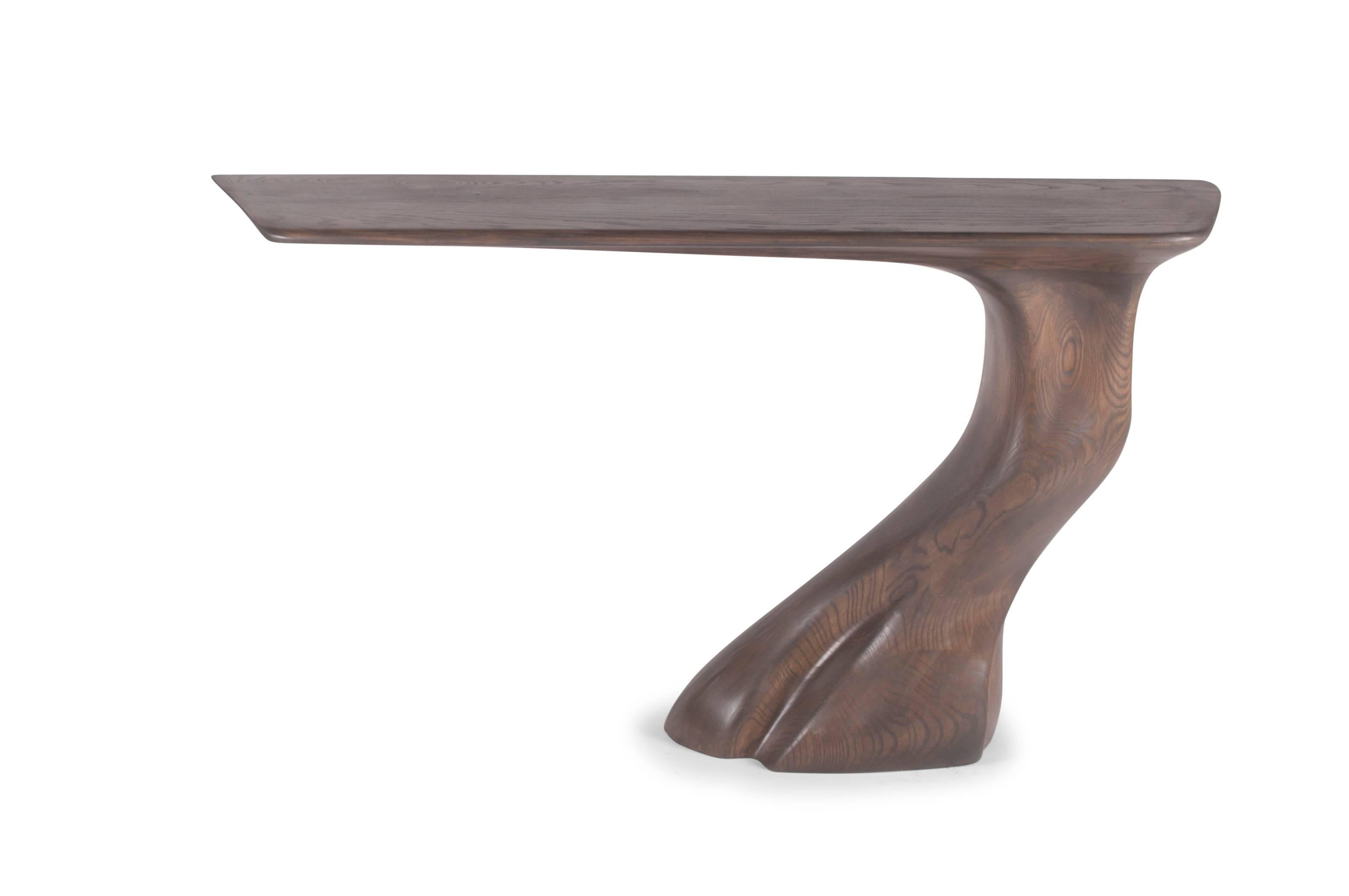 Frolic Console Table is wall mounted console, the concealed bracket is attached to the console. 

About Amorph: 
Amorph is a design and manufacturing company based in Los Angeles, California. We take pride in hand crafted designs connected to