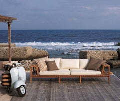 Sofá de exterior de teca Roda Network 130