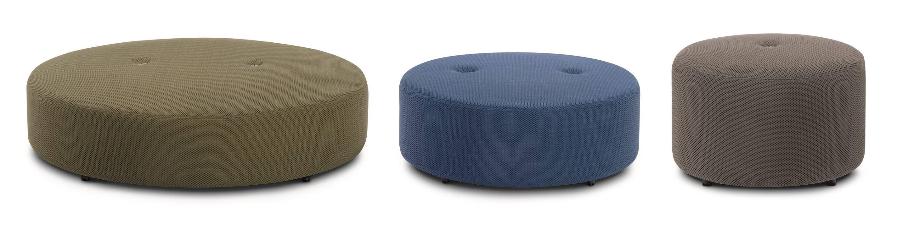 Overview:
Double is an articulated and “total outdoor” seating system designed to recreate in the outside the sensation of relaxing and the exclusive atmosphere of an indoor living space.
Pouf is a very crossed-over complementary item, used to