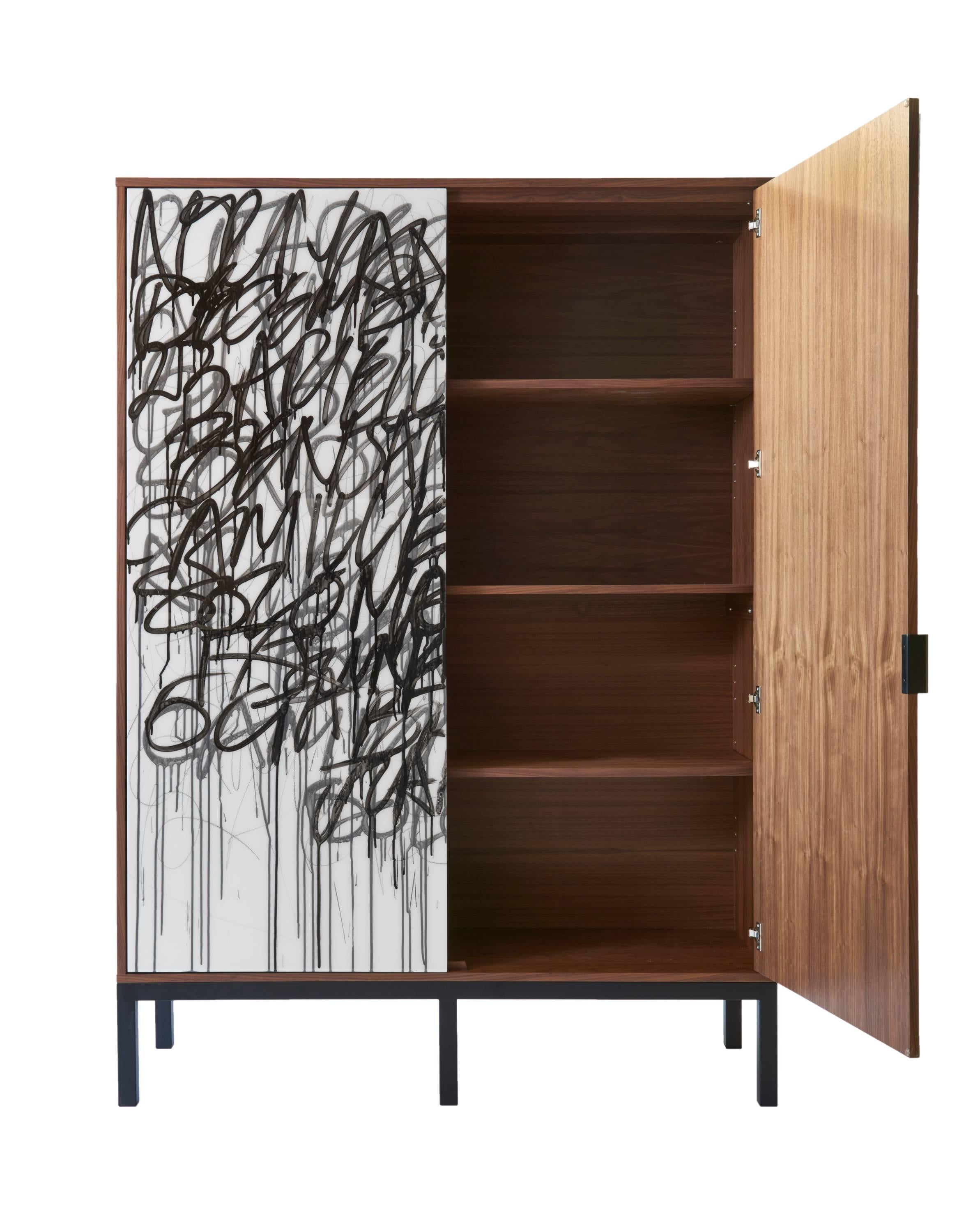 Say It Again armoire, art door cabinet, hand painted customizable  (Kanadisch) im Angebot