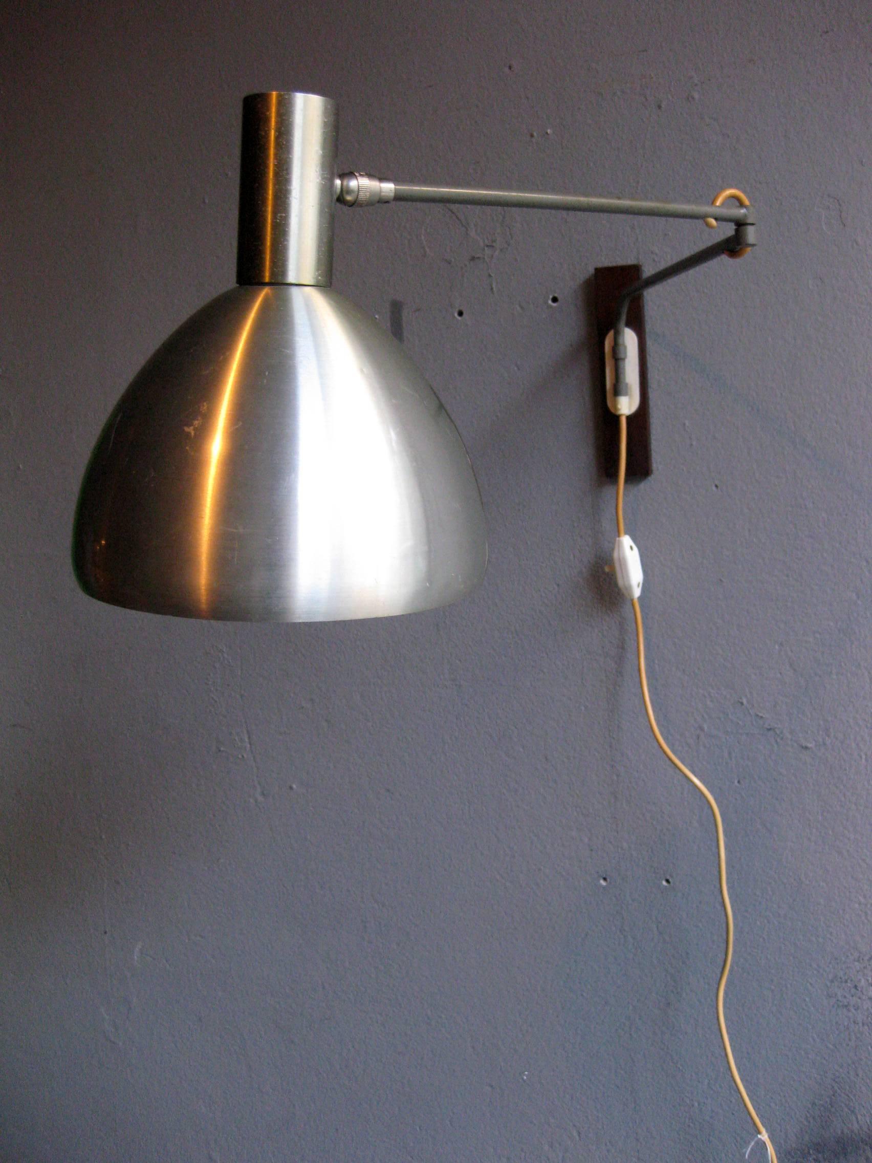 Danish adjustable wall lamp.
