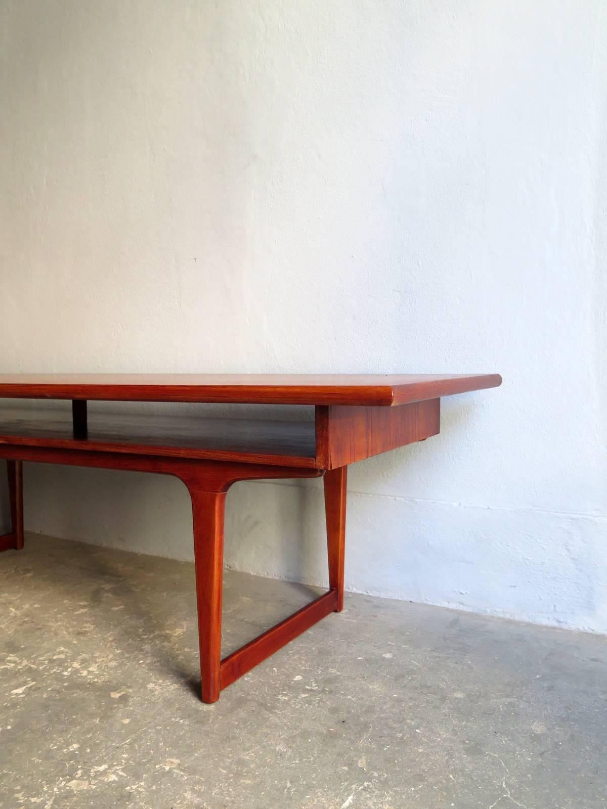Danish Teak Mid-Century Low Sideboard or Center Table 2