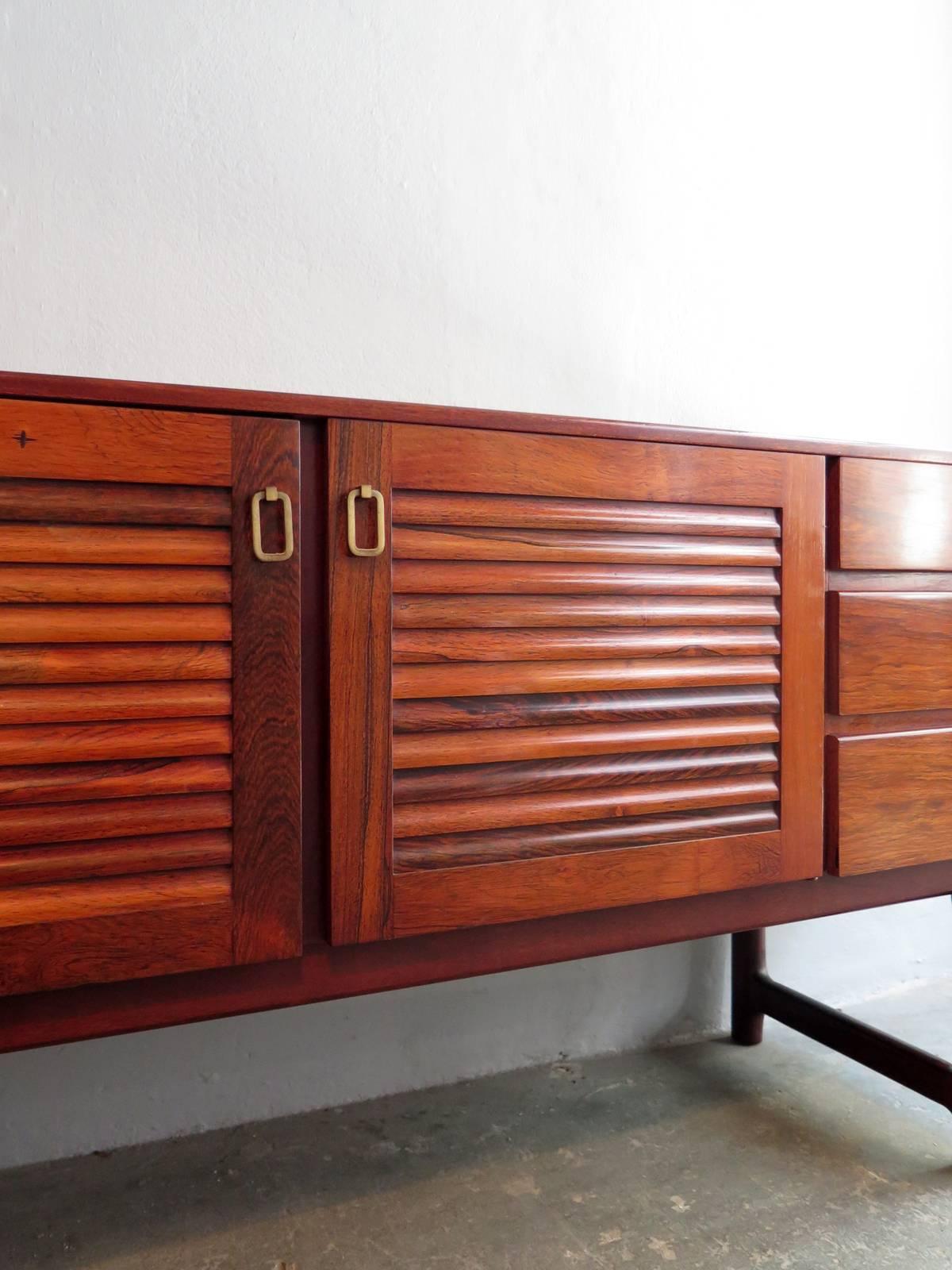 Rosewood McIntosh Sideboard with Brass Handlers For Sale 1