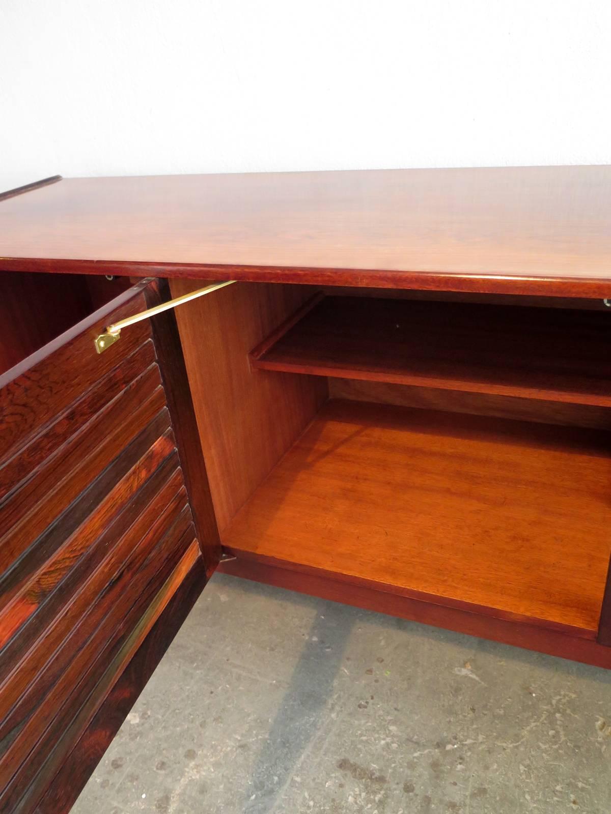 Rosewood McIntosh Sideboard with Brass Handlers For Sale 3
