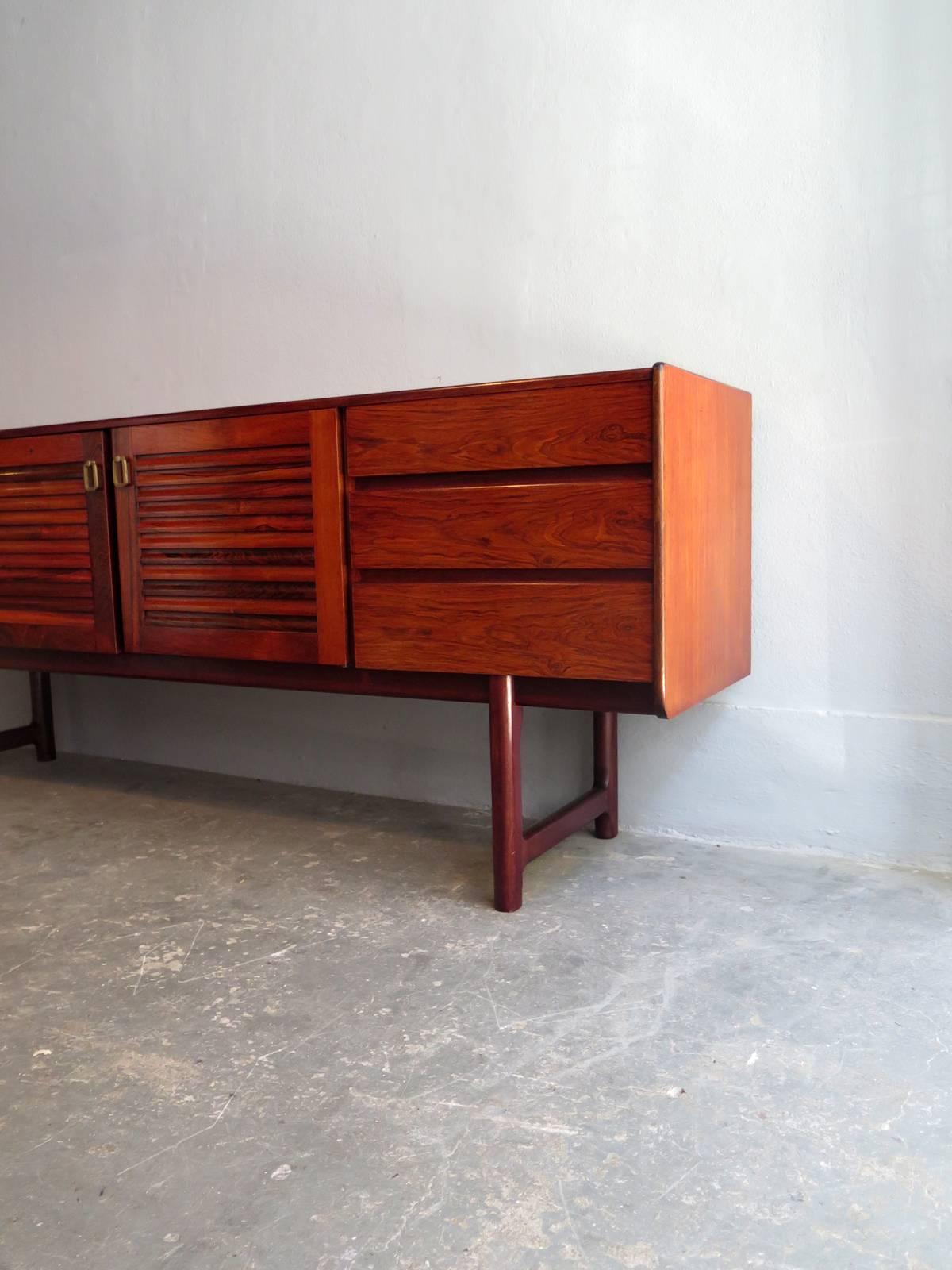 British McIntosh Rosewood with Brass Handlers Sideboard