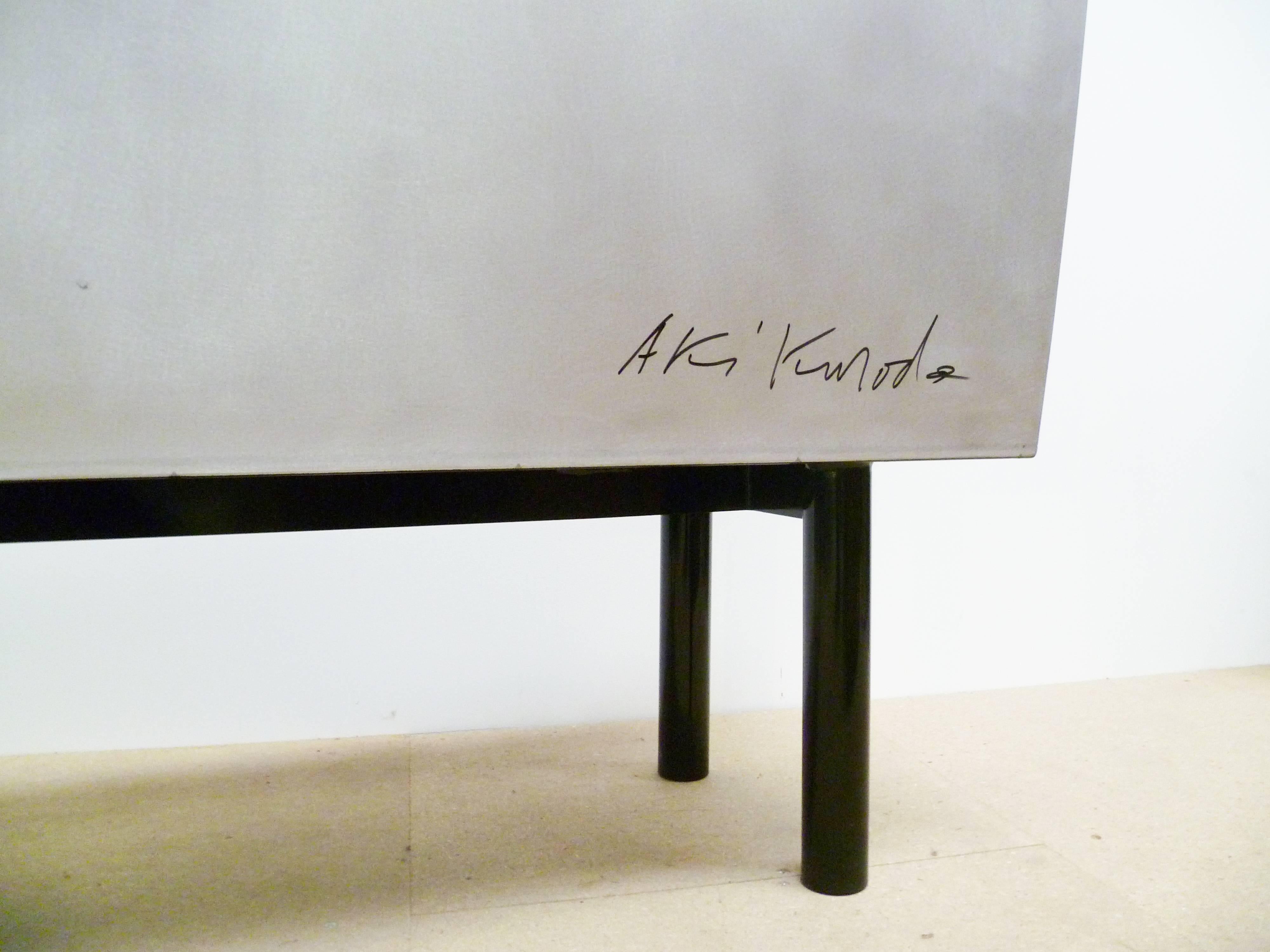 Post-Modern Contemporary Painted Aluminum Red Flower Bench by Aki Kuroda  For Sale