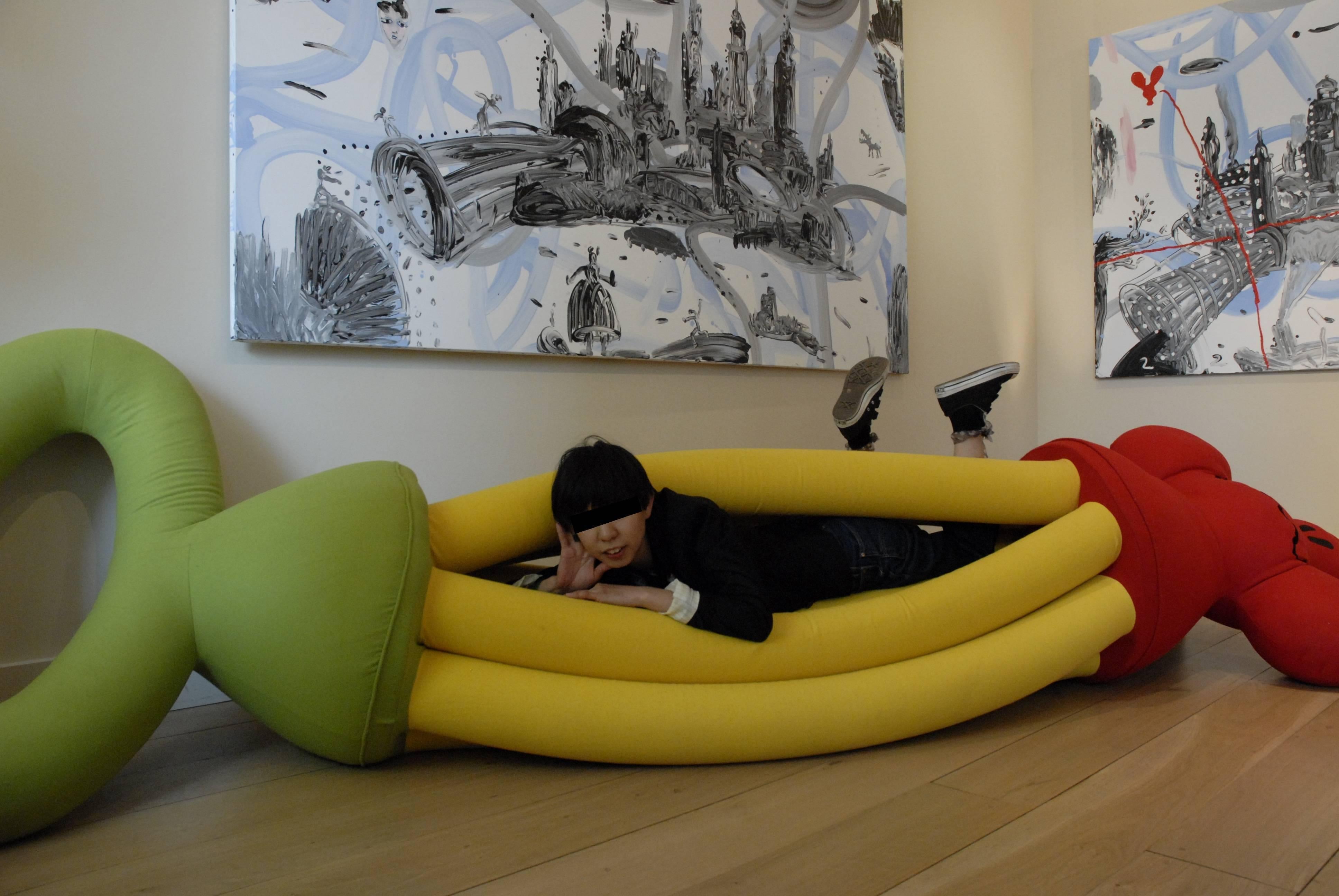Contemporary 'Manga Sofa' Plush Sculptural Lounge Piece by Aki Kuroda In Good Condition For Sale In London, GB