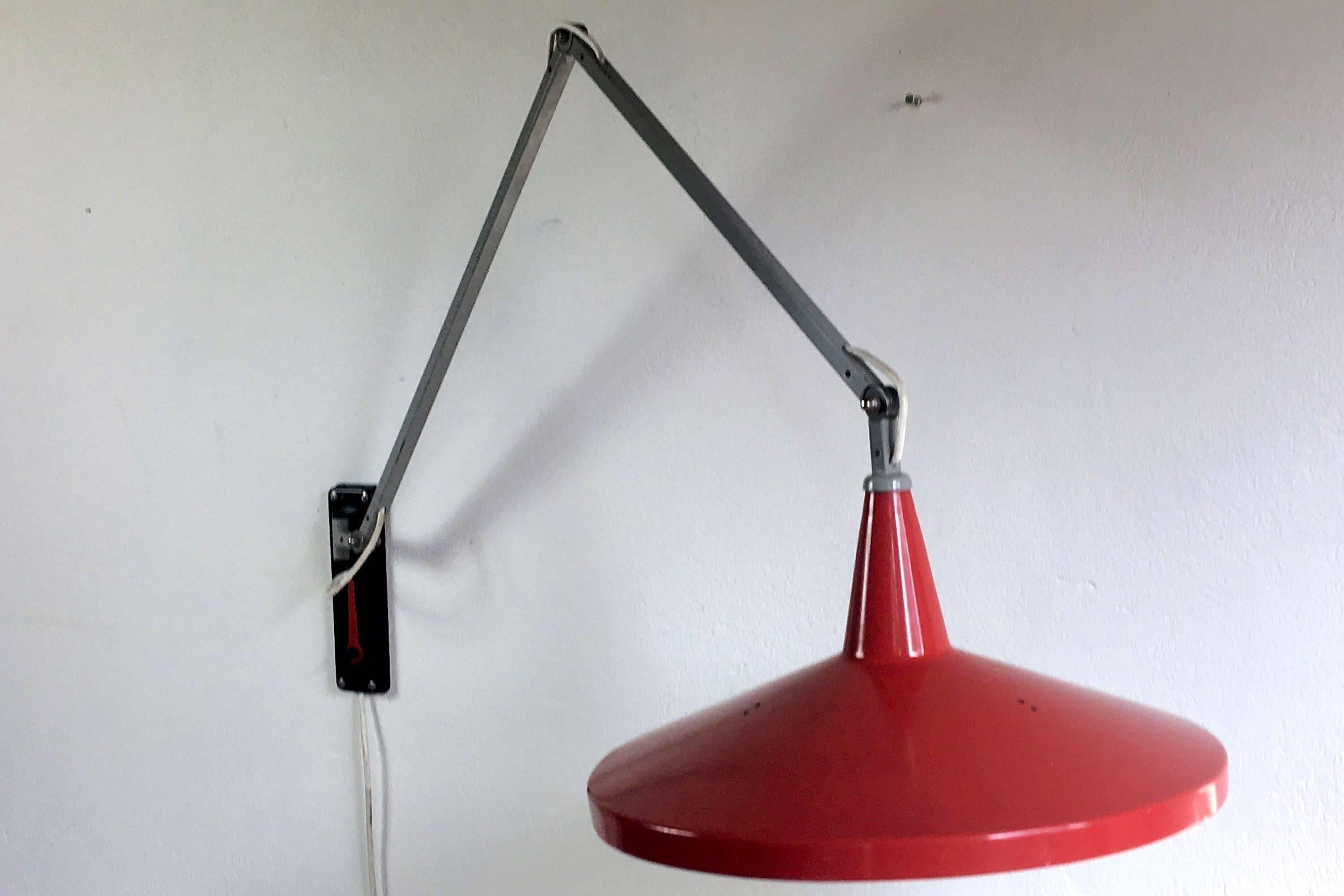 Dutch Giso 4050 Wall Lamp by Wim Rietveld for Gispen, 1950s