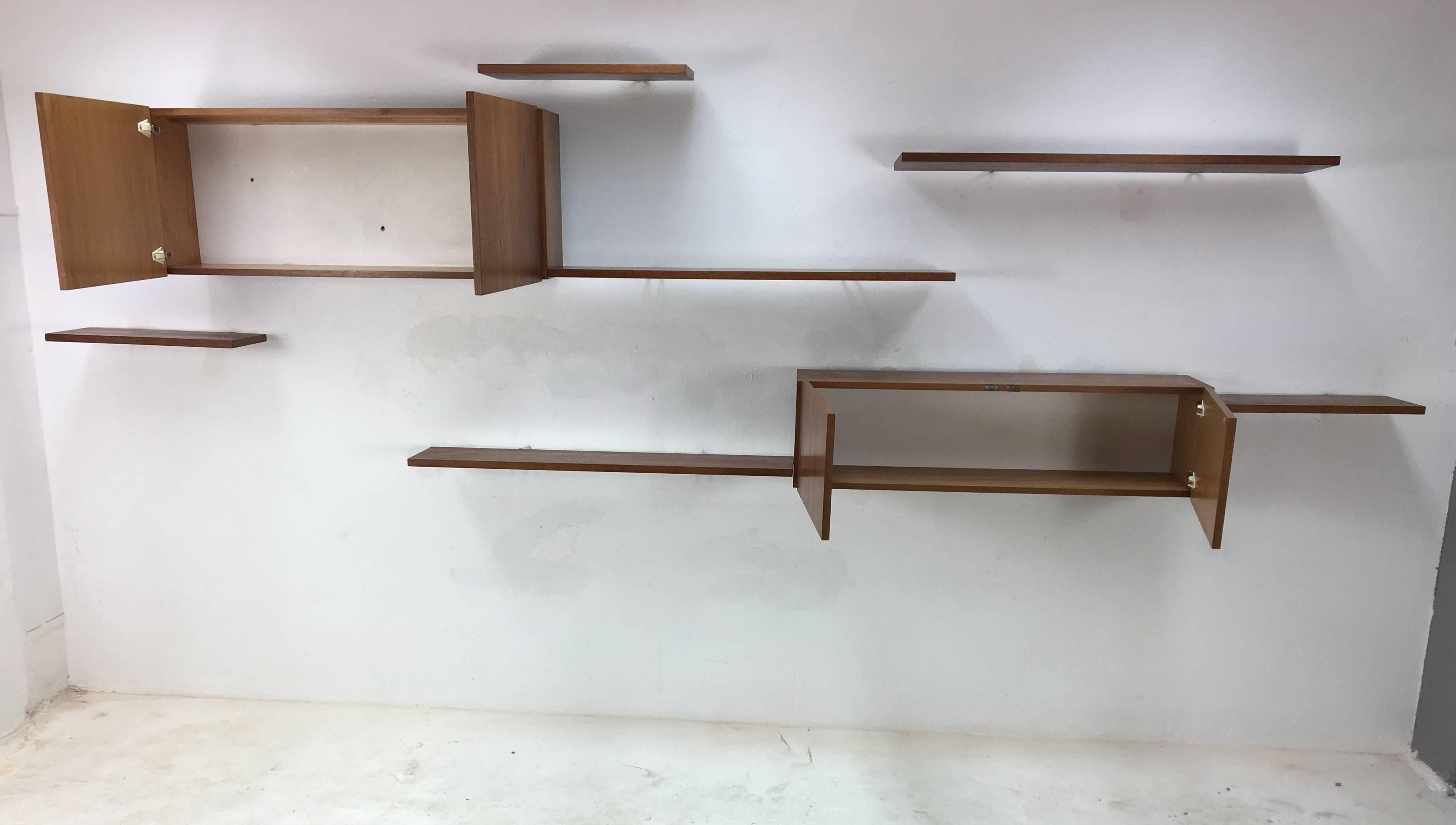 Metal 1960s Banz Bord Floating Rosewood Wall System