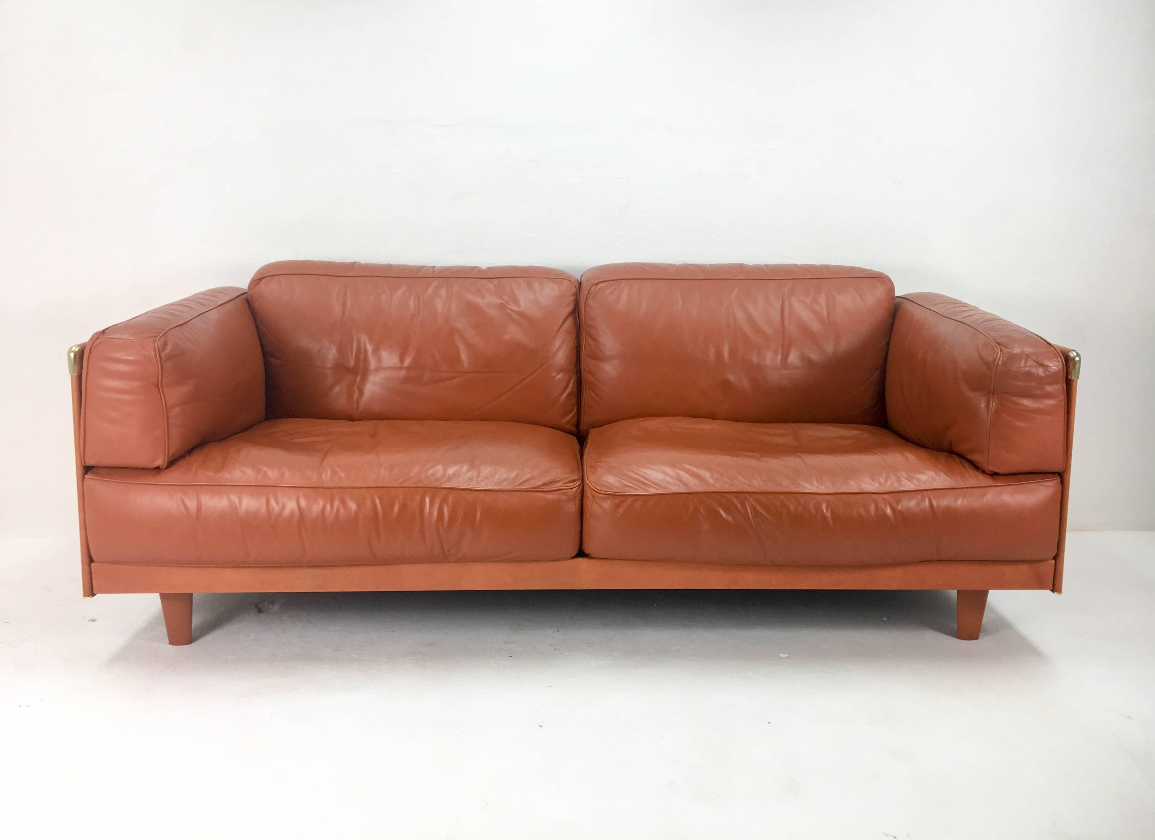 Modern Poltrona Frau Three-Seat Sofa, 1996 Design Pierluigi Cerri 
