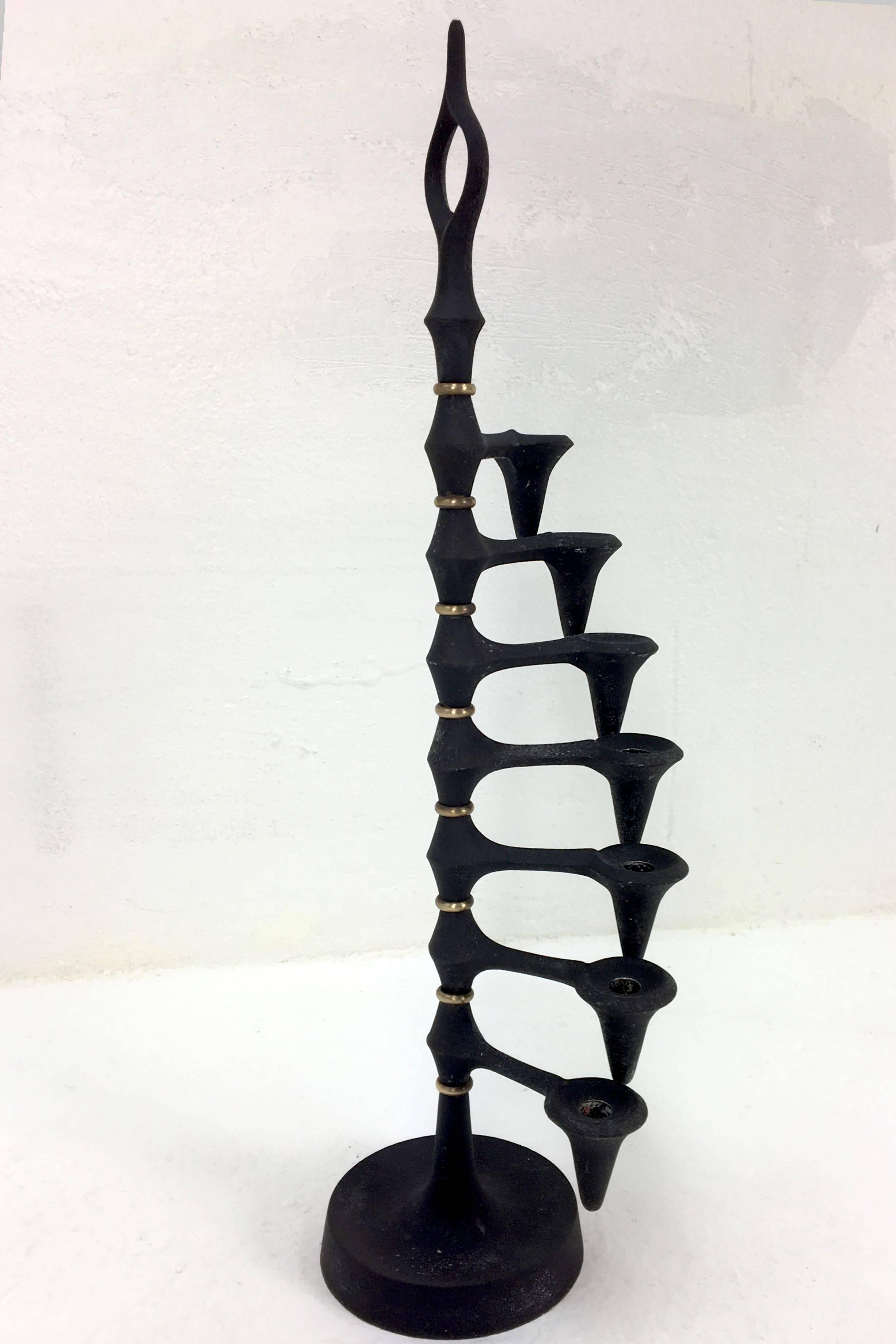 Danish Quistgaard Seven-Armed Candle Tree for Dansk, 1960s