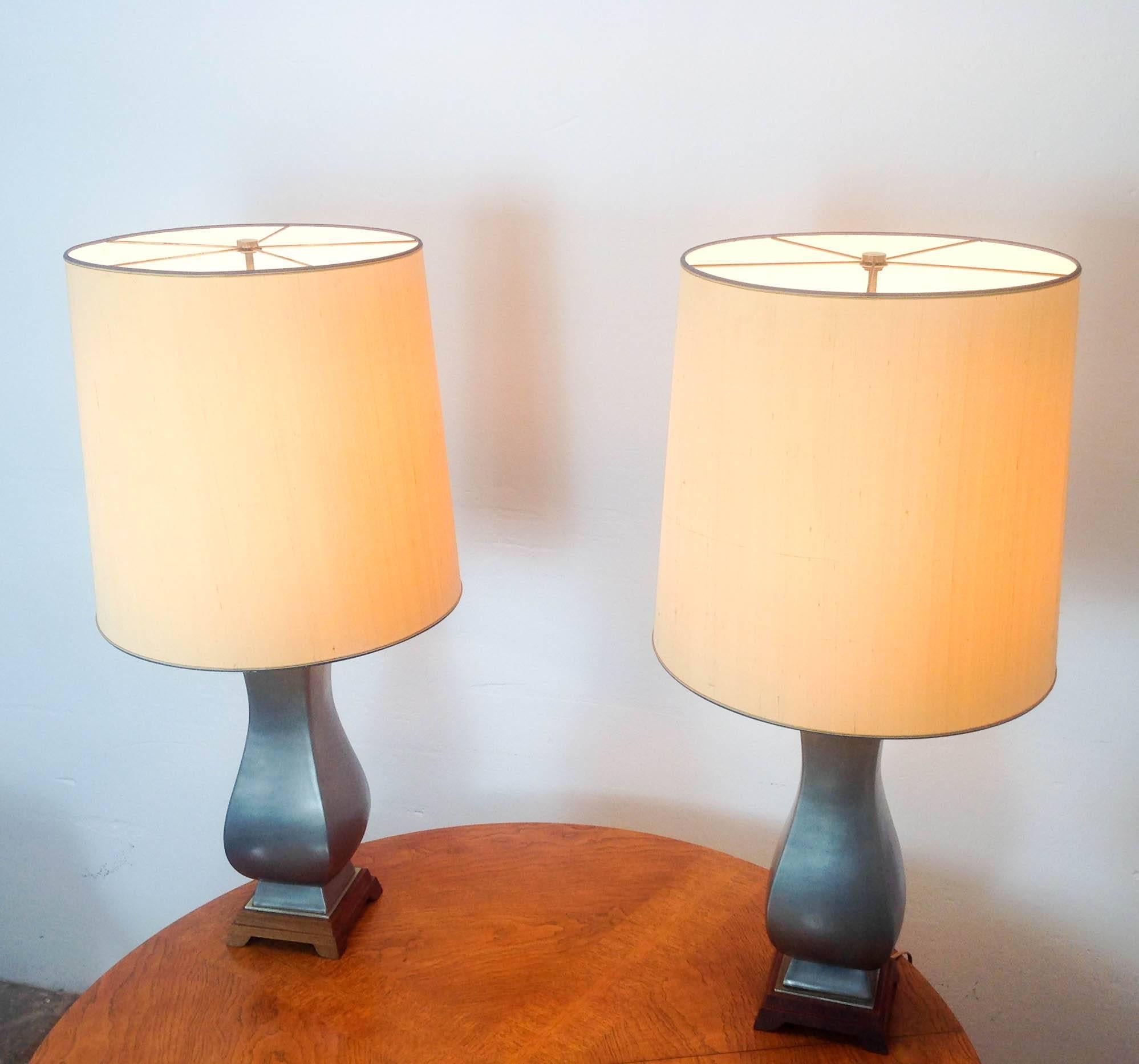 Two Gerald Thurston Table Lamps for Lightolier, 1960s In Good Condition For Sale In Den Haag, NL