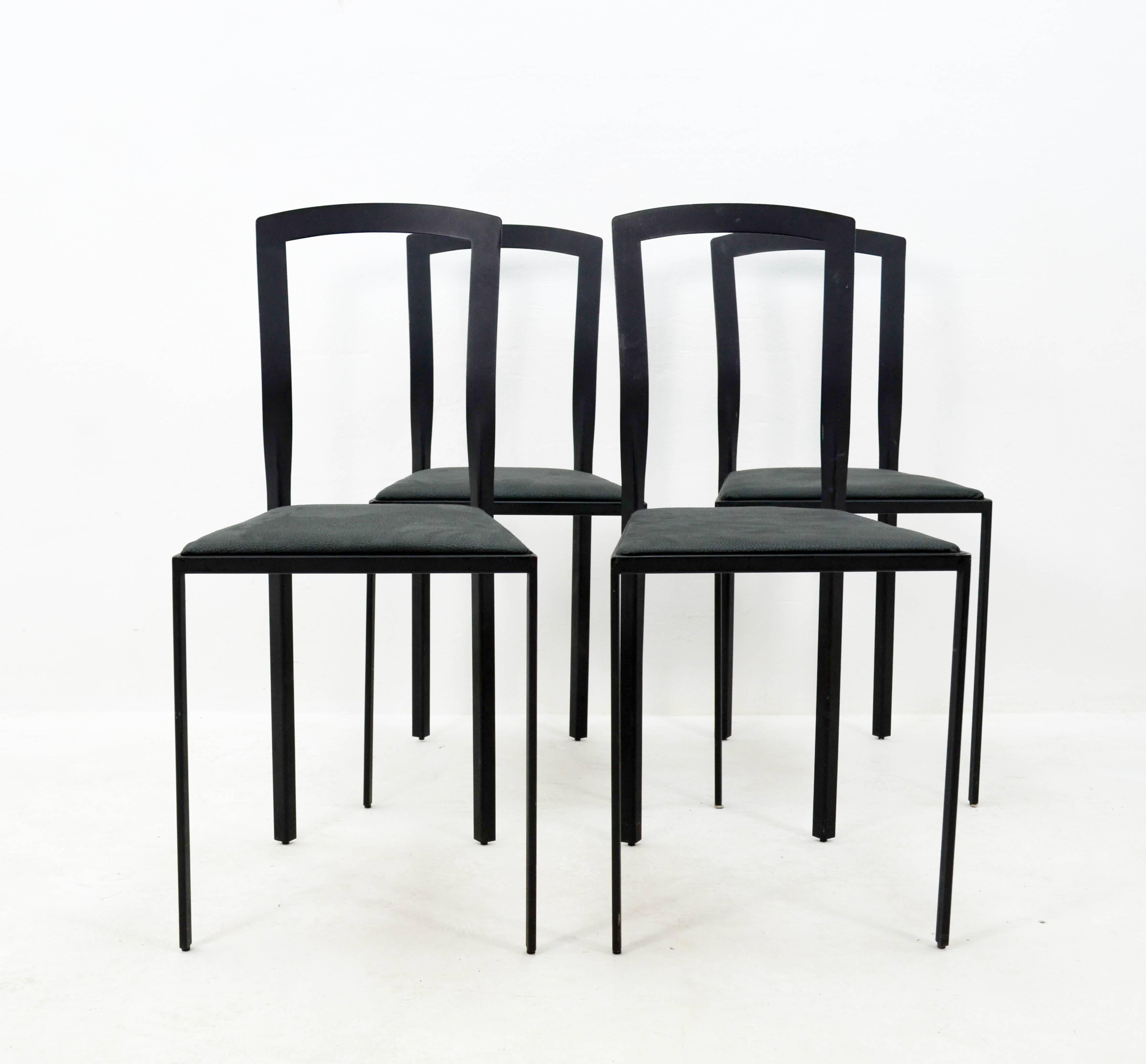 Four Unknown Steel Chairs, 1990s 2