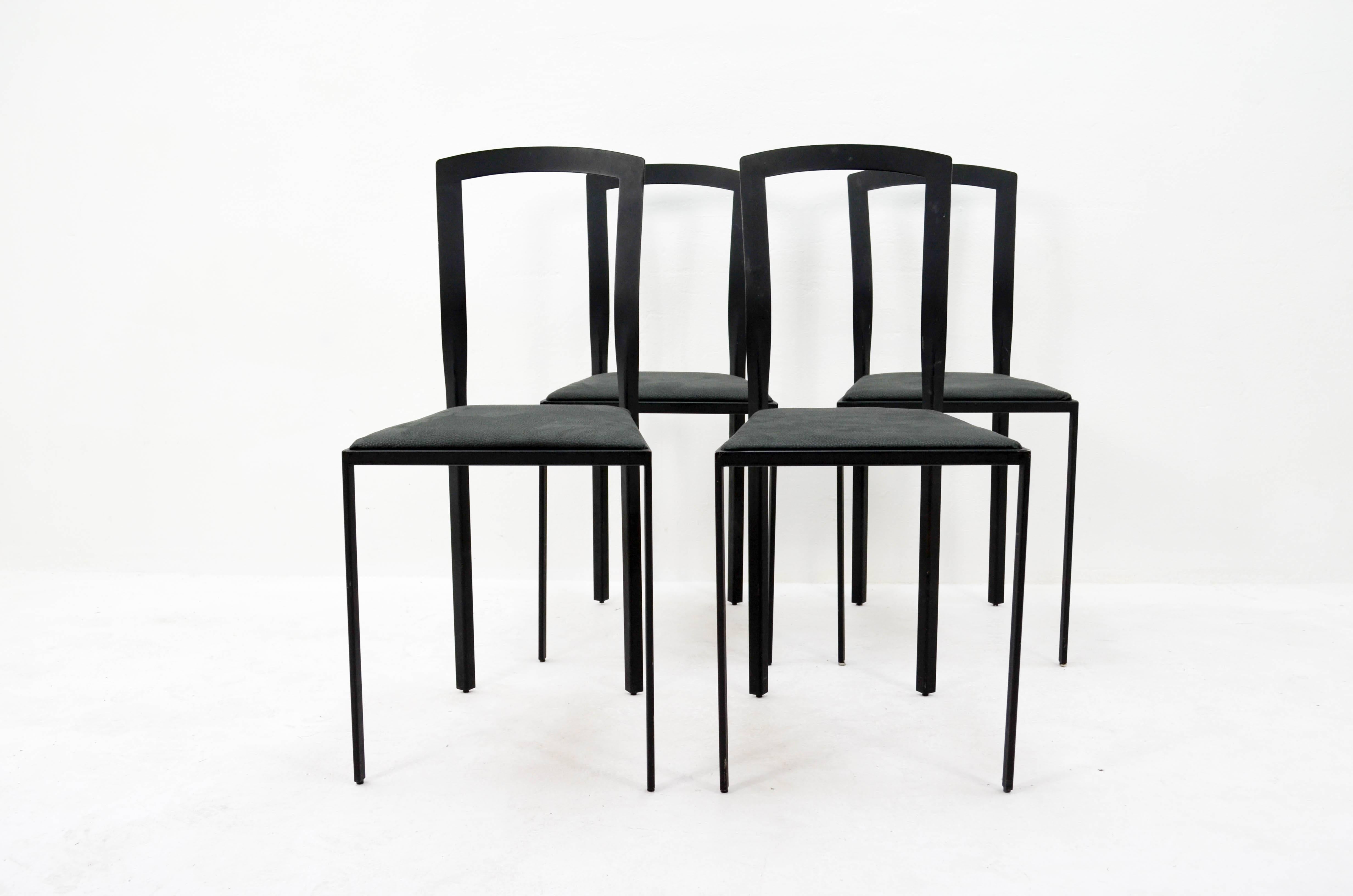 Four Unknown Steel Chairs, 1990s 3