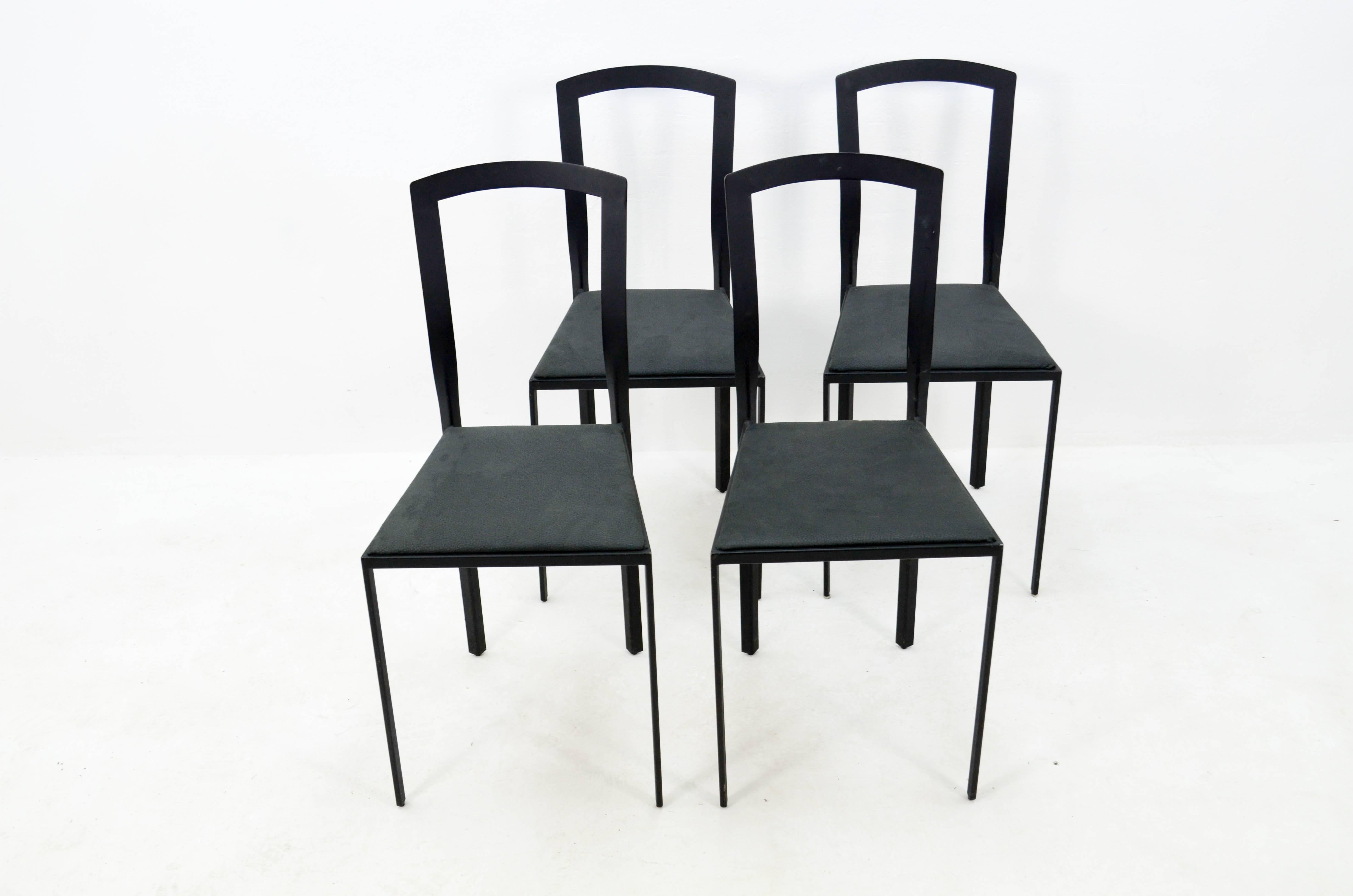 Four Unknown Steel Chairs, 1990s 4