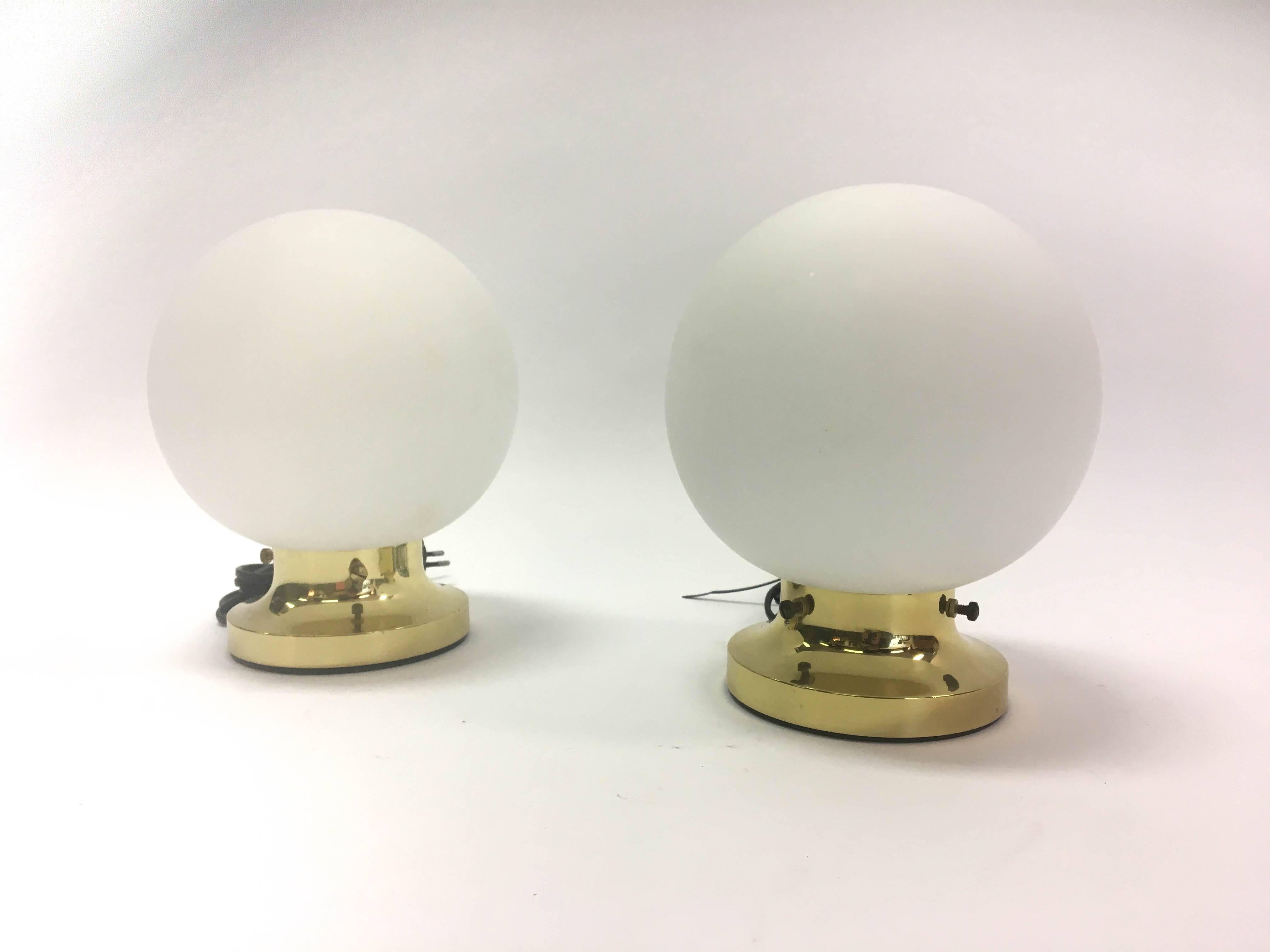 Late 20th Century Two Glashütte Limburg Table Lights, 1970s For Sale