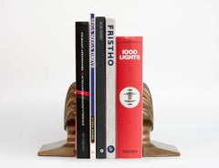 Pair of 1930s Solid Brass Shell Bookends