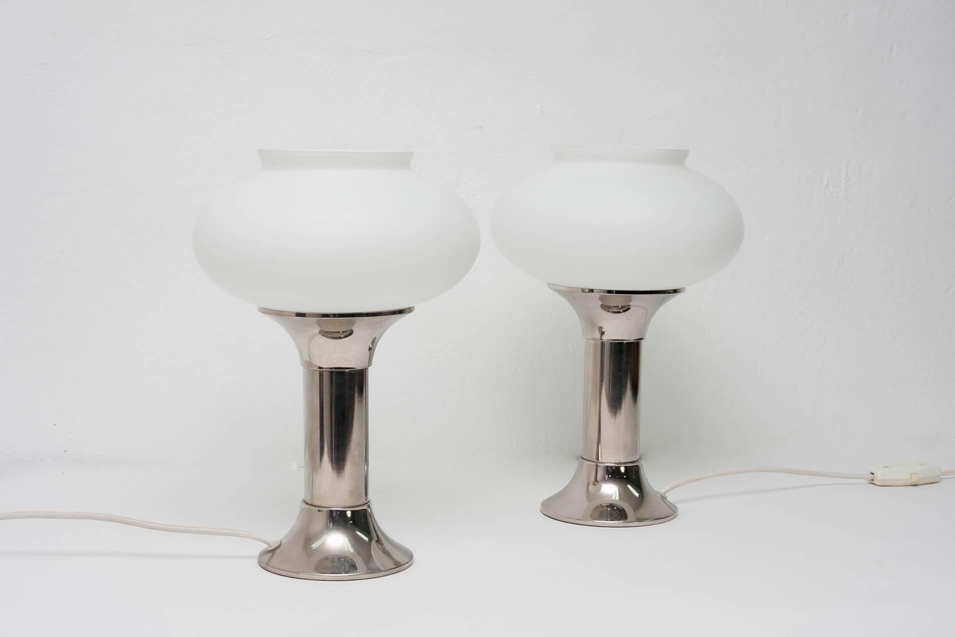 Mid-Century Modern Two VEB Narva Table Lamps, 1960s