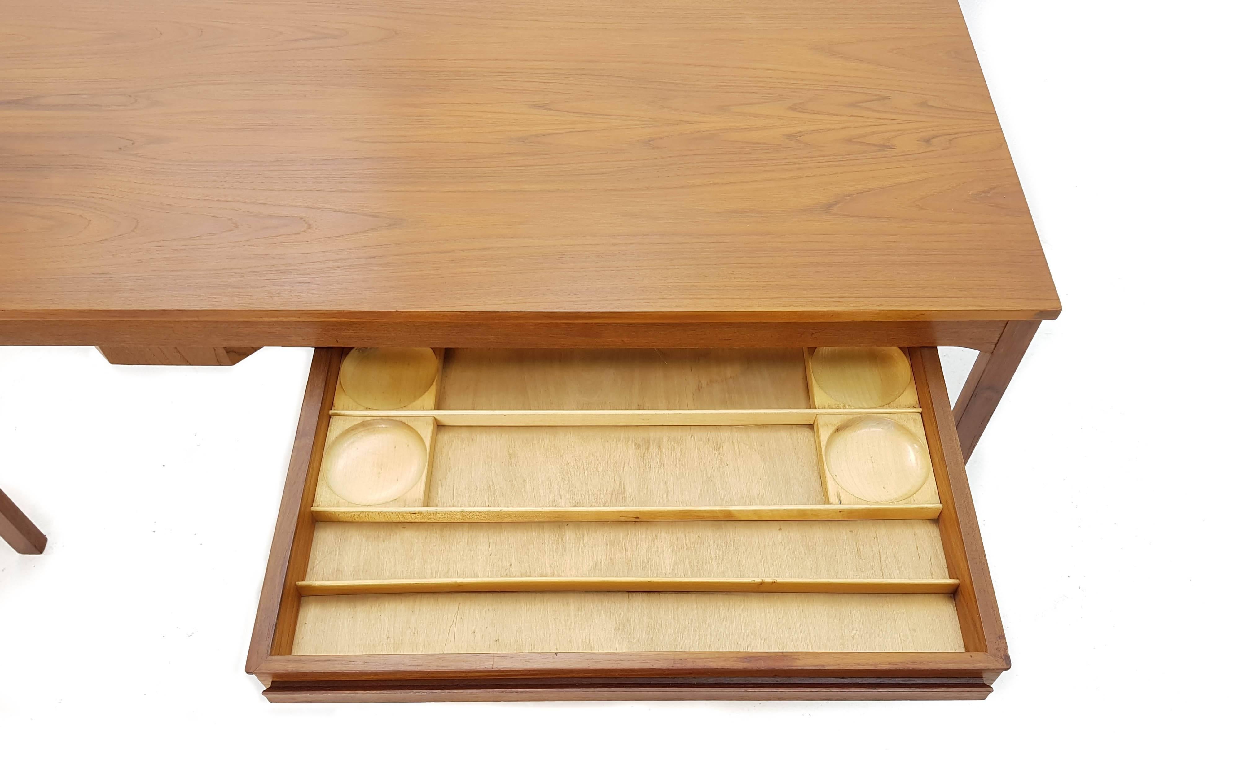 1960s teak sewing table, Johannes Andersen for CFC Silkeborg 2