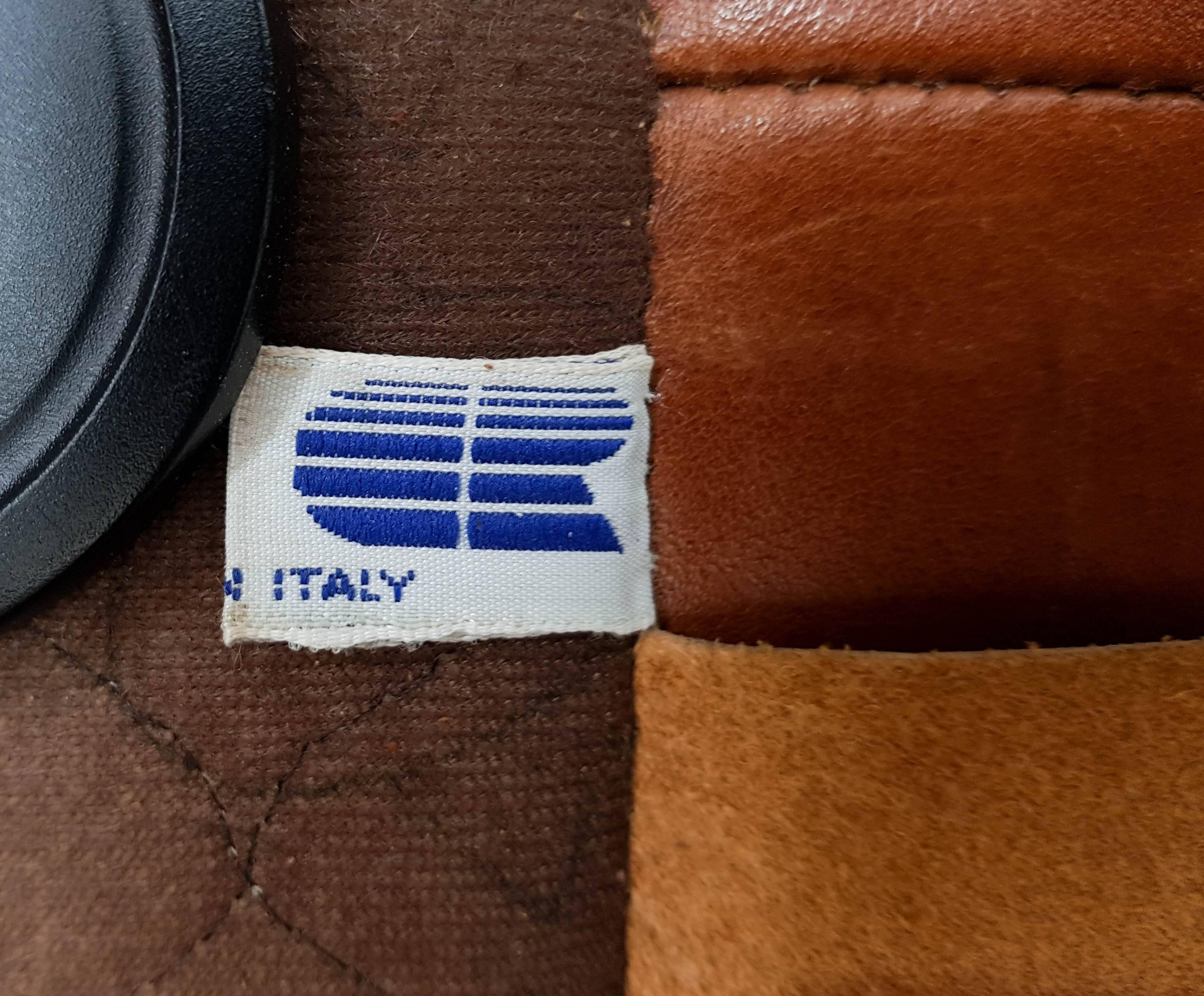 Italian Cierre Imbottiti Butterscotch Leather Sofa
