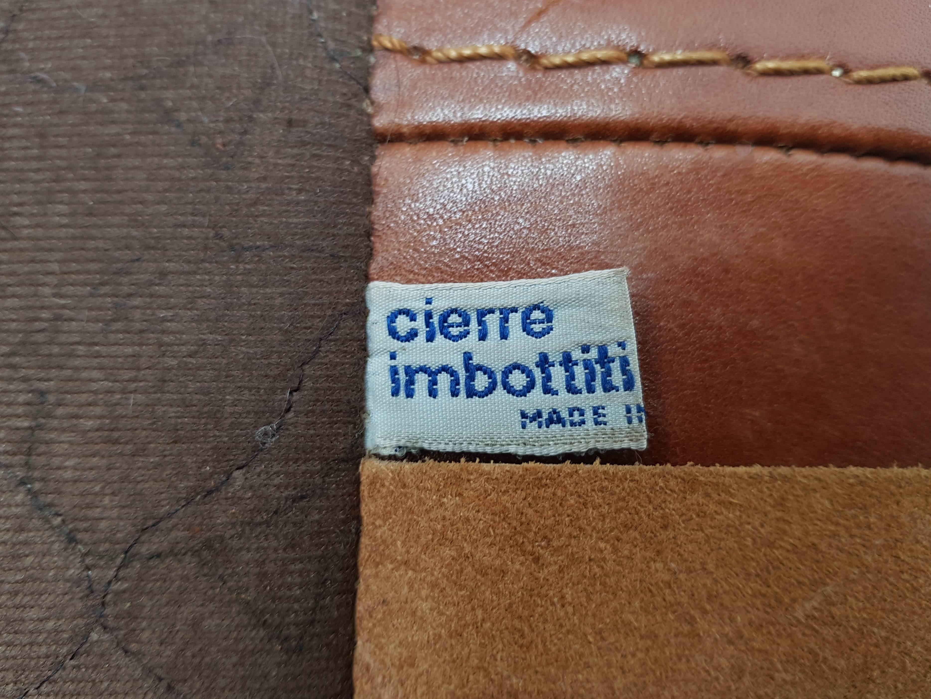 Mid-Century Modern Cierre Imbottiti Butterscotch Leather Sofa