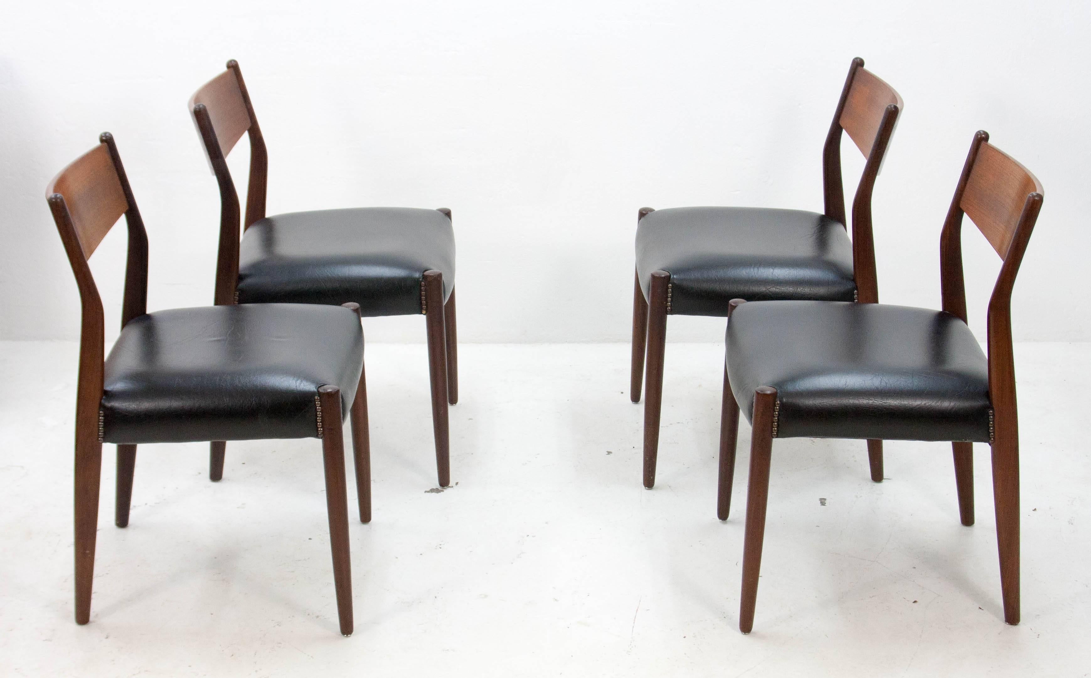 Mid-Century Modern 1960s  Fritho Franeker dutch dining chairs 