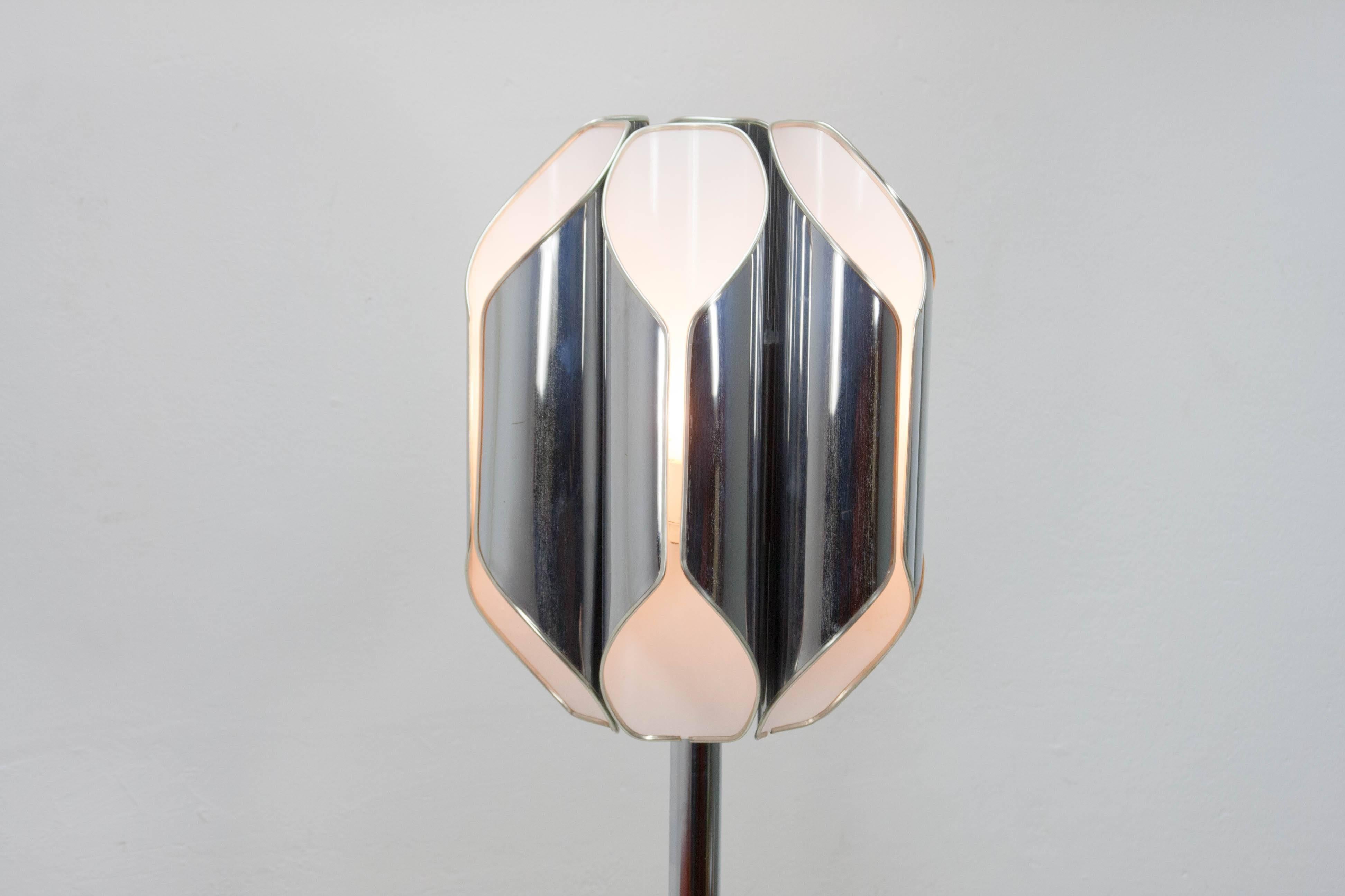 Italian 1960s Reggiani Chrome Floor Lamp