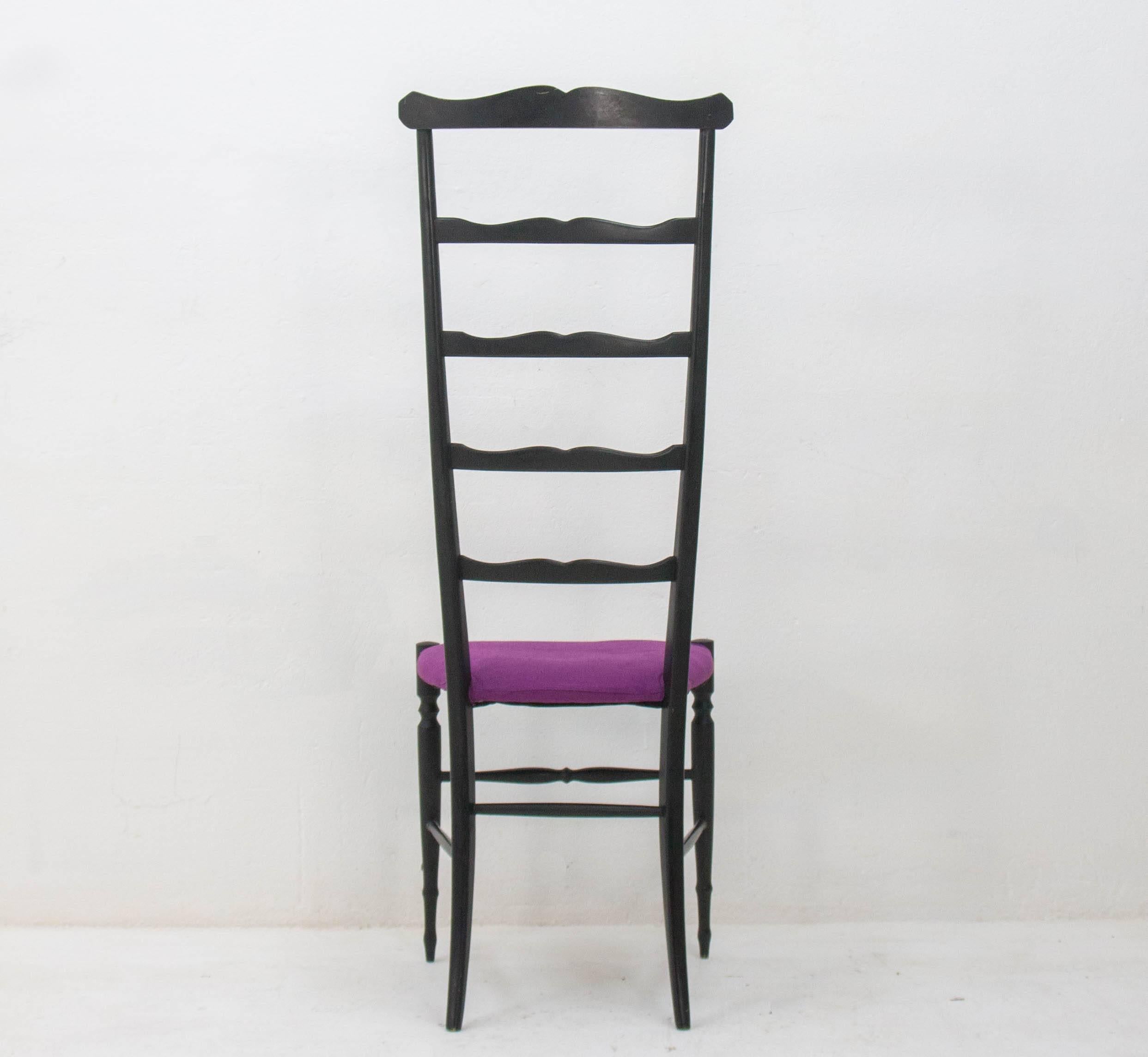 Chiavari Ladder Back Side Chair, Italy, 1940s In Good Condition In Den Haag, NL