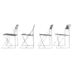 Retro Nuova X-Line Chairs by Niels Jørgen Haugesen for Hybodan AS, Denmark 1970s