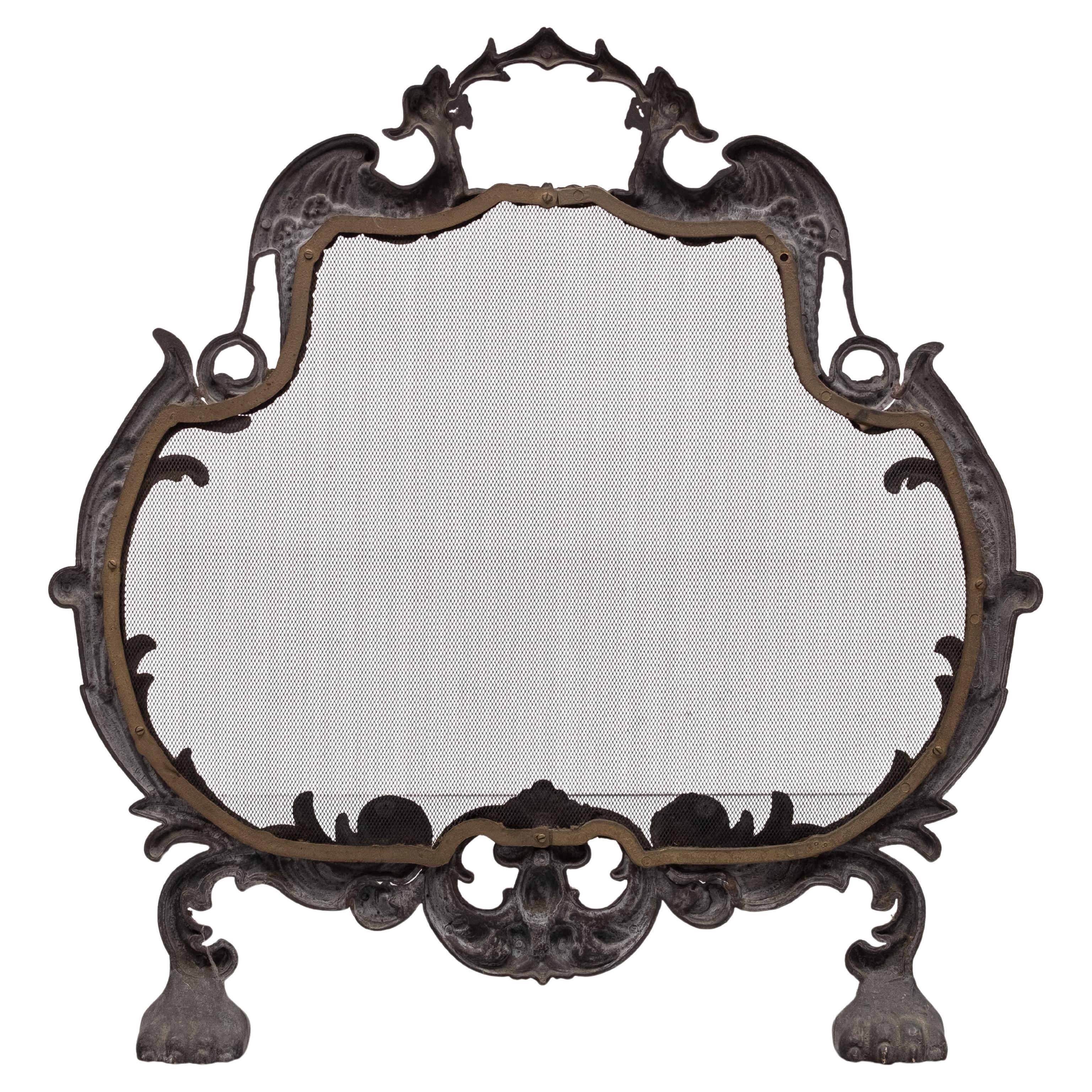 Antike Bronze Kaminschirm 1880er England im Angebot