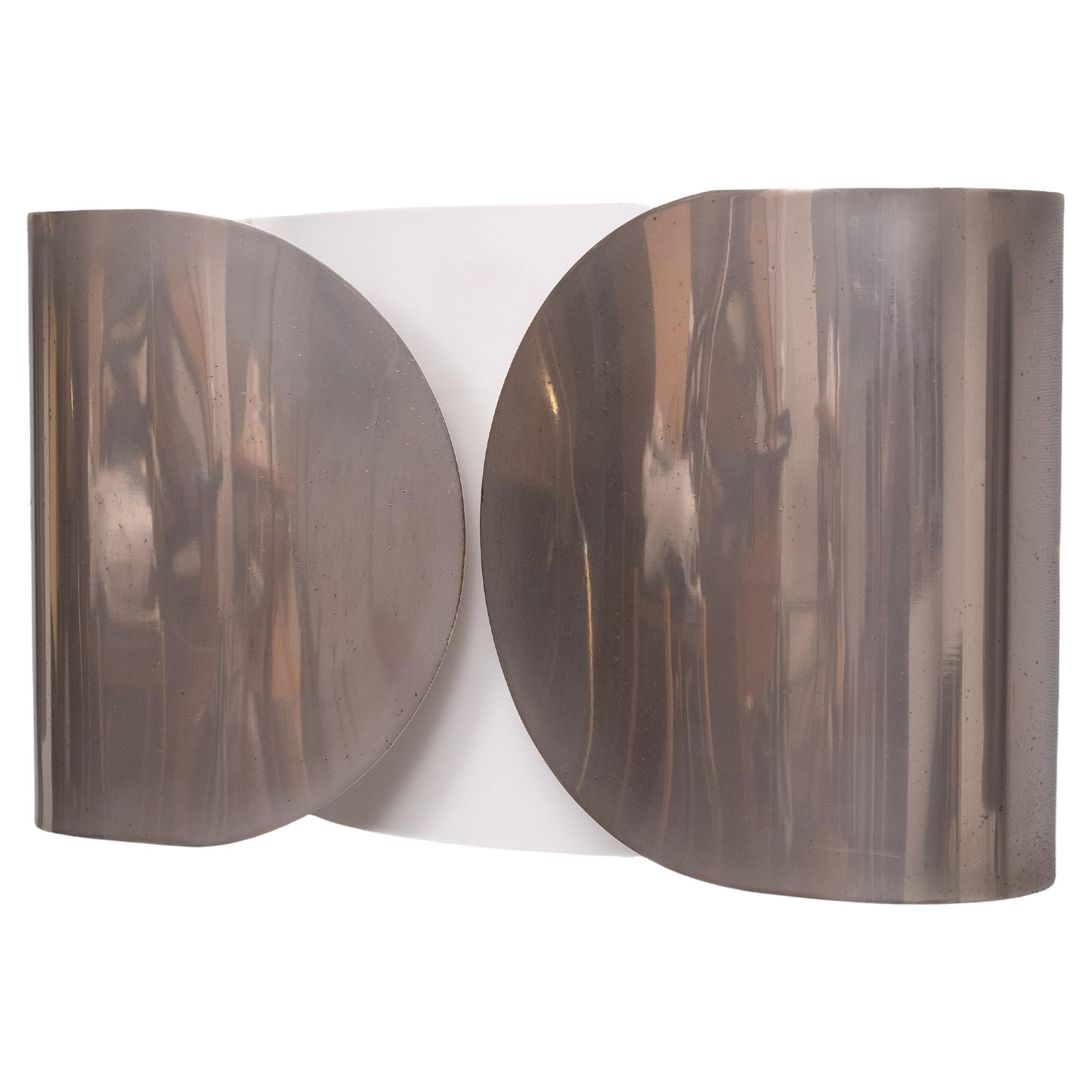 Space Age set of 5  Afra and Tobia Scarpa “Foglio” wall lights, 1970s Italy For Sale
