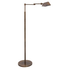 Bronze Library swing arm floor lamp Halogen Germany