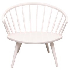 Yngve Ekström Arka White lounge chair Stolab Sweden 1955