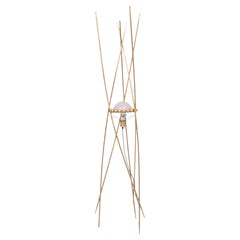 Mikado Antique Gold Art floor lamp 1980s Italy