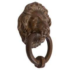 Antique Bronze Lions head Door knocker Holland 1880s