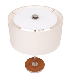 Table or Desk lamp Leather inlay attrib to J.T.Kalmer 1960s