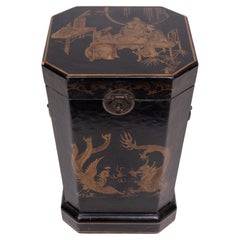 A Chinese Black Lacquered and parcel-Gild Box 1950s