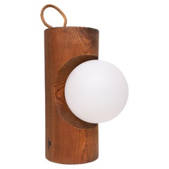 Lampe suspendue ou de table Temde, en pin massif, de style brutaliste, années 1960, Suisse