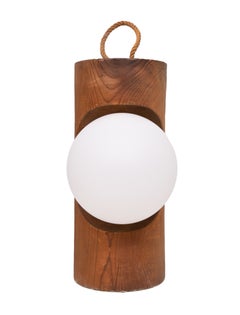 Lampe suspendue ou de table Temde, en pin massif, de style brutaliste, années 1960, Suisse