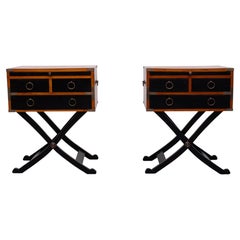Authentic Models Bombay Campaign style side tables or Night stands 1970s England
