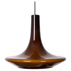 Large Amber Murano Pendant Light by Peill & Putzler, Germany 1970s