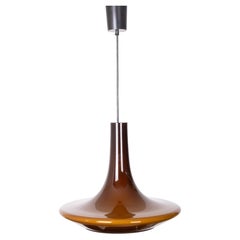 Large Amber Murano Pendant Light by Peill & Putzler, Germany 1970s