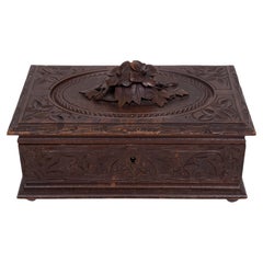 Late 19th Century Decorative Box - Black Forest - Carved Wood