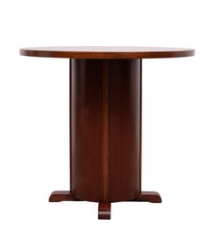 Superbe table d'appoint en acajou de style « Amsterdamse School », années 1930