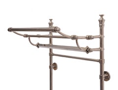 Designer Luxury Coat Rack with Umbrella Stand in Nickel-Plated Aluminum