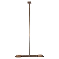 Art Deco Bronze ceiling lamp adjustable in Height Relco Italy