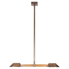 Art Deco Bronze ceiling lamp adjustable in Height Relco Italy