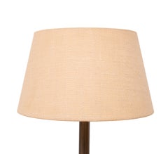 Klassische Herda-Tischlampen in Bronzefarbe mit Lampenschirmen – 1970er Jahre