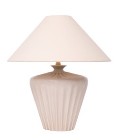 stunning Pair of large Ceramic Table lamps incl Shades 1970s France